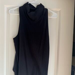 Free People Chic Black Mock Neck Tank Top